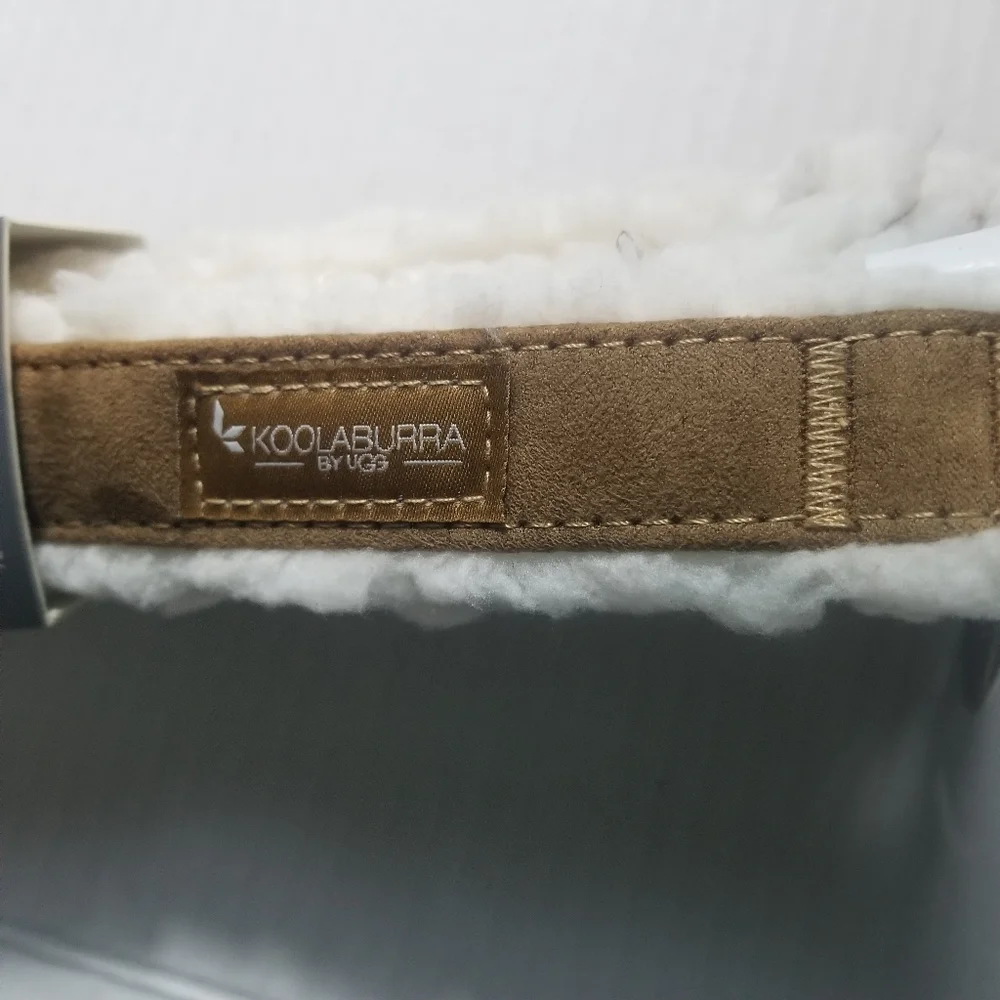 NWT KOOLABURRA BY UGG BROWN WITH WHITE SHERPA KOOLA FAUX SUEDE DOG LEASH